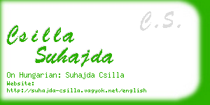 csilla suhajda business card